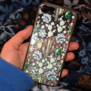 Iphone 6s, 7 case. Water Sparkly case!